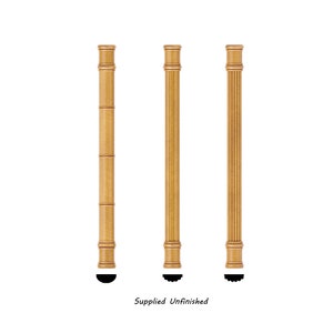 Bambus / Schilf / Geriffelte Halbe und Voll Runde 36 &quot;& 42&quot; Hohe Holzpfosten, Inselbeine, Runde Säulen