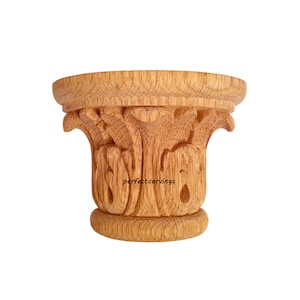 Small Acanthus Carved Capital for Half & Full Round Mouldings Pilasters