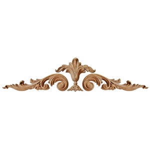One Set of Multipurpose Acanthus Scroll Carved Wood Appliques, Furniture Onlay