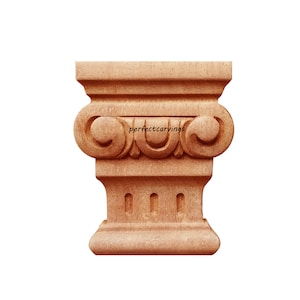 2PCS  Small Ionic Capital for 2&quot; & 2-3/4&quot;W Pilaster Column