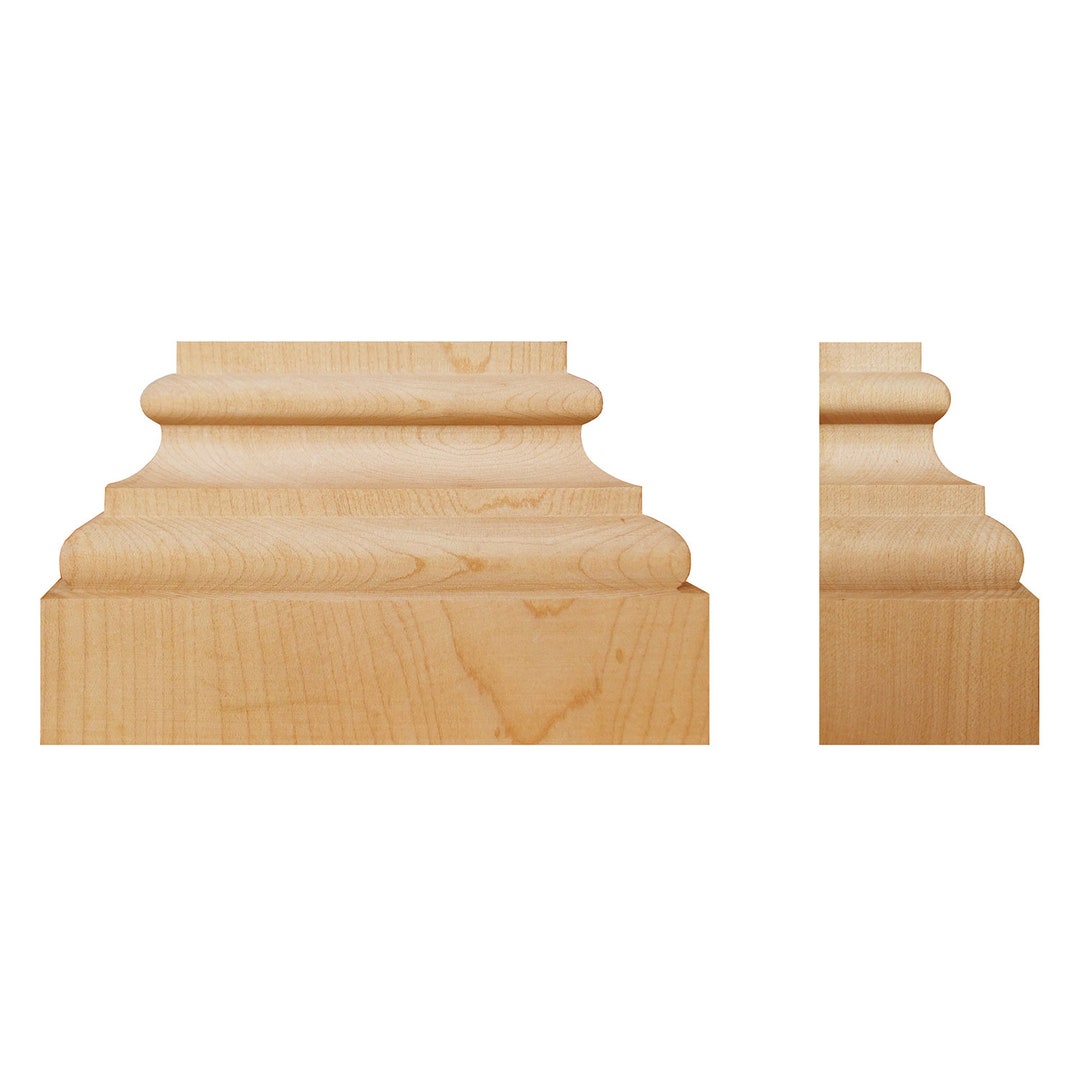 Colum Base Caps PAIR of Simple Bases / Caps for Pilaster, Column Bases / Caps ...