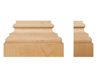 PAIR of Simple Bases for Pilaster, Column Bases, Available in 4 Sizes