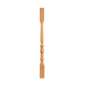 Set of 4  Solid Carved Stair Balusters, Spindles, Available in 5 Designs, 2-3/8&quot;x2-3/8&quot;x38&quot;H