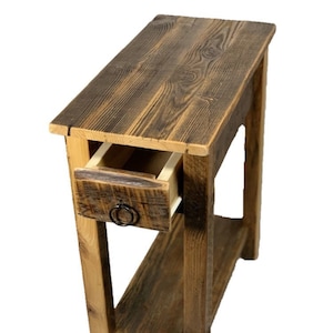 Narrow End Table with Drawer