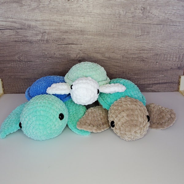 Crochet Sea Turtle Plushies, Crochet Animal gift or toy, Amigurumi Plush, Gift for boy or girl