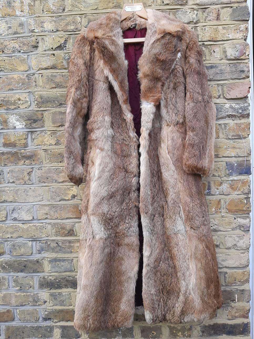Real Coney Fur Chestnut Brown Coat. In great vintage Etsy