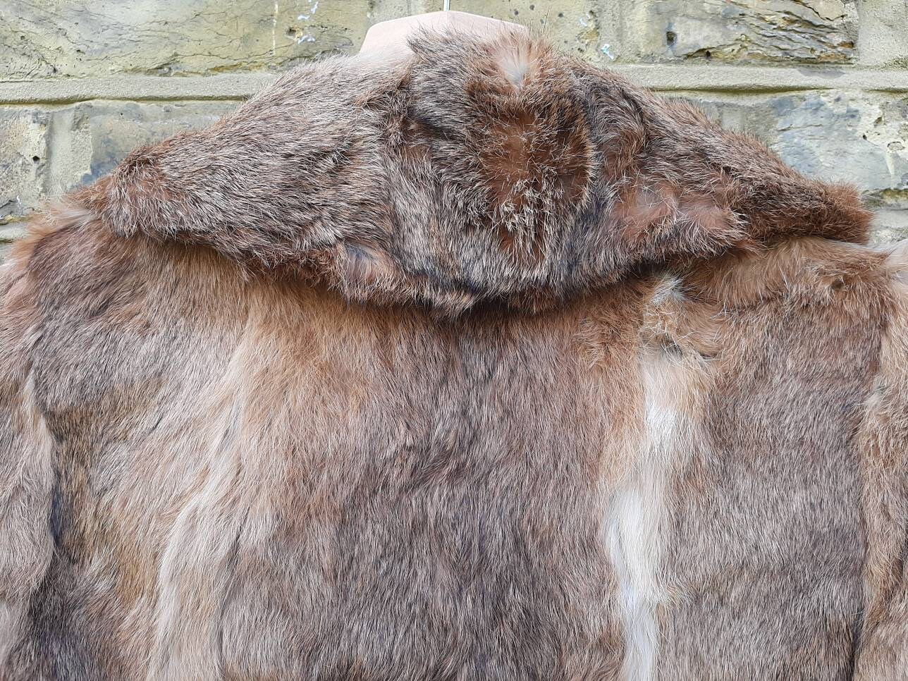 Real Coney Fur Chestnut Brown Coat. In great vintage Etsy