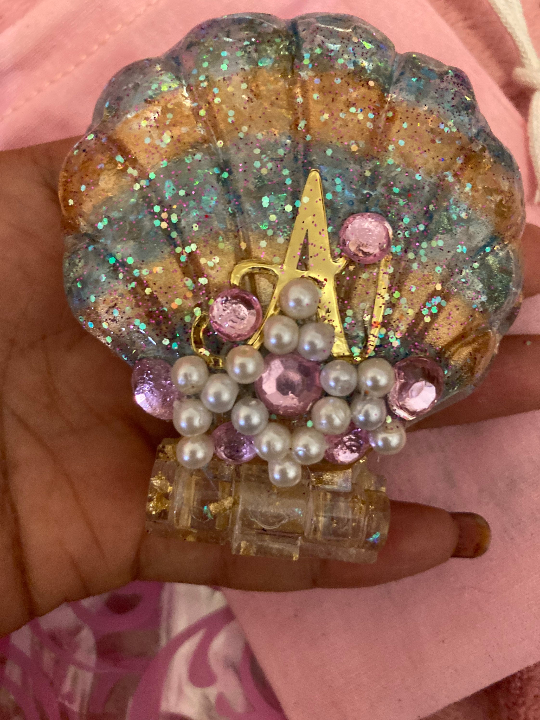 Custom Seashell Pocket Mirror| Beach Theme| Vanity Mirror| Mermaid