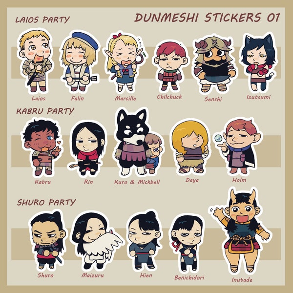 DunMeshi Stickers 01