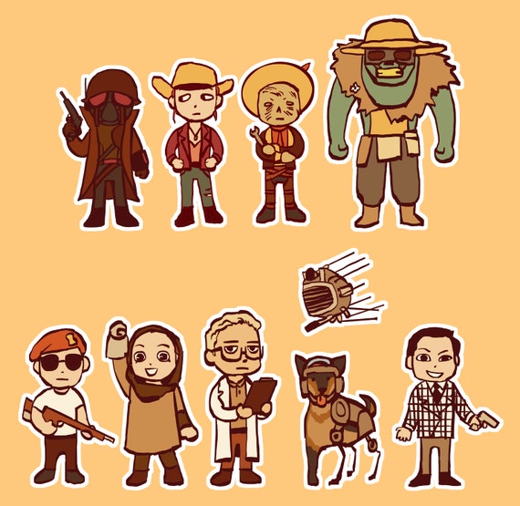 Fallout New Vegas Stickers Set 1 Etsy