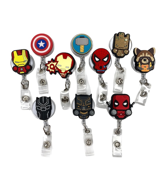 Marvel Avengers Retractable Name Tag ID Badge Holder Reel 3D Nurse Gift 