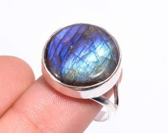 Promise Ring Gift For Her Statement Ring Free Shipping Tibetan Turquoise Gemstone Vintage Style Handmade 925 Sterling Silver Ring RR-37