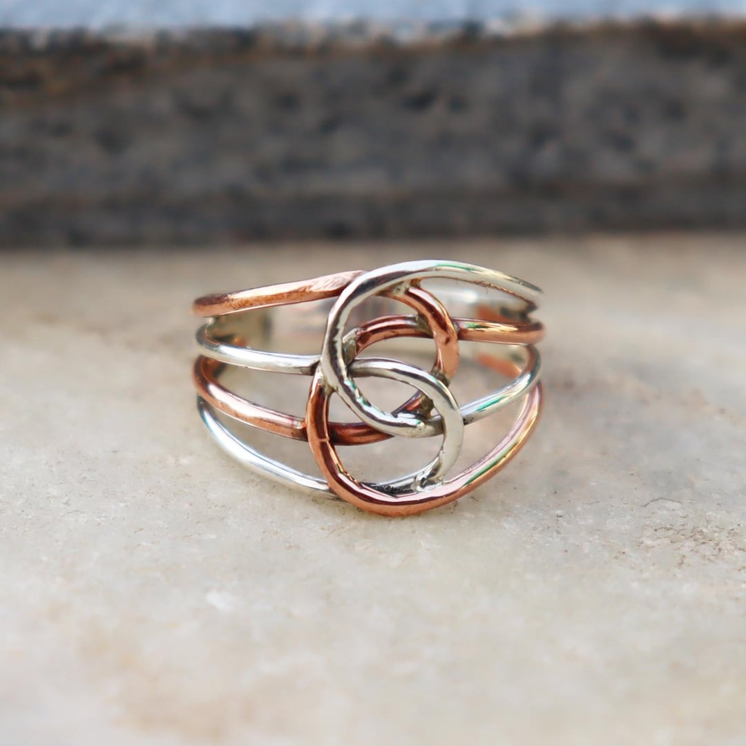 Twisted Wire Rings Twisted Wire Ring: Sterling Silver Copper Brass Band - Etsy