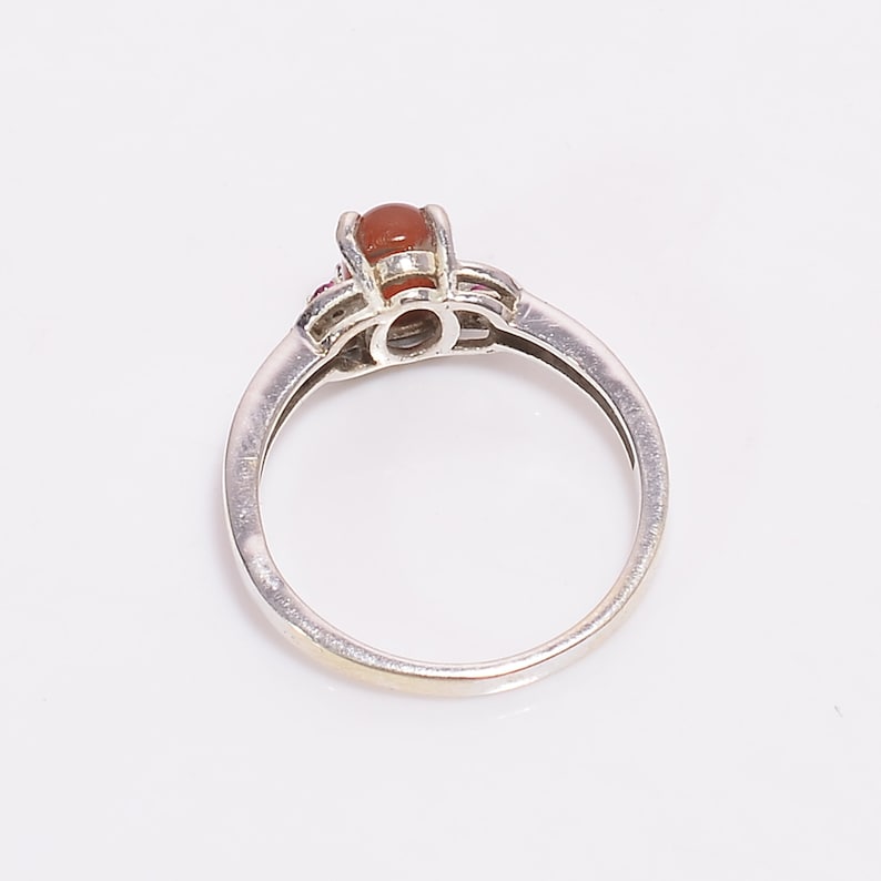 Natural Carnelian Ethnic Style Handmade Jewelry 925 Sterling Silver Ring 6.75 USFree Shipping Superb AAA Quality,Unique Gift,AAA Quality