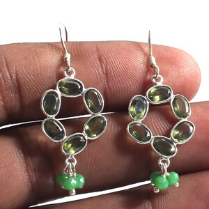 Handmade 925 Sterling Silver Gemstone Earrings – Dangle & Drop Natural Stone Jewelry – Multiple Designs Available