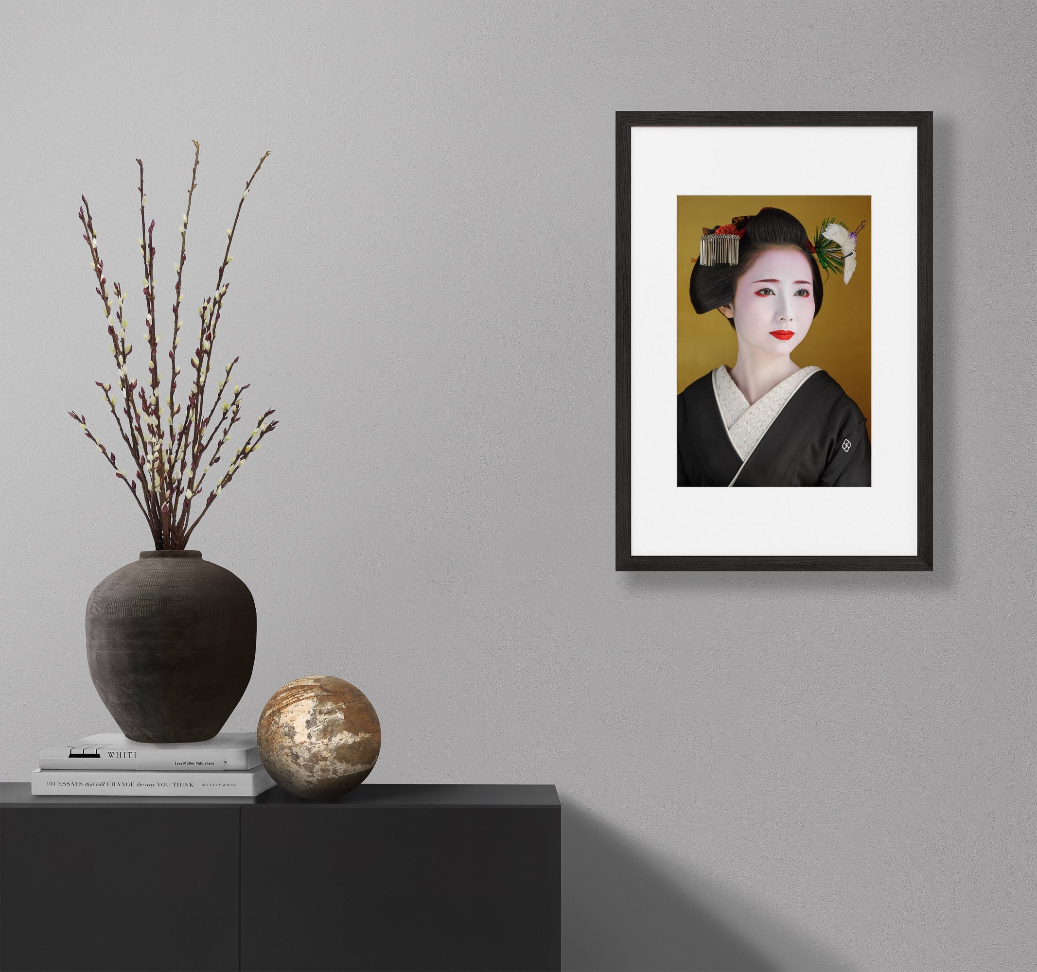 Japanese Geisha Portrait Art Print Mamehana of Gion - Etsy