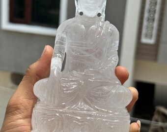 Unique Crystal Buddha Decor, Spiritual Statue, Feng Shui Gift Idea