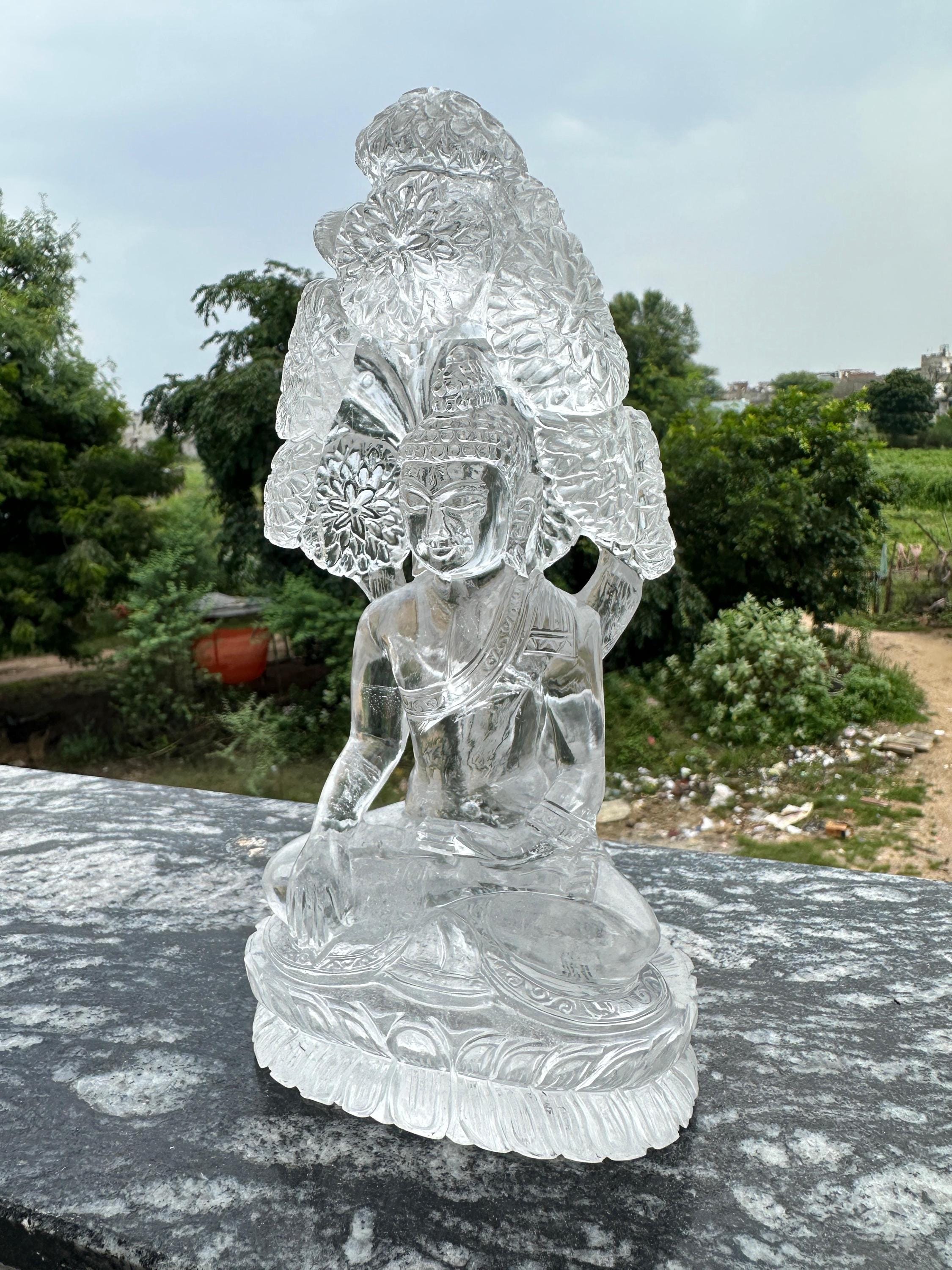 希少、天然ヒマラヤ仏像彫刻、水晶仏像、水晶彫刻、石の彫刻、天然石