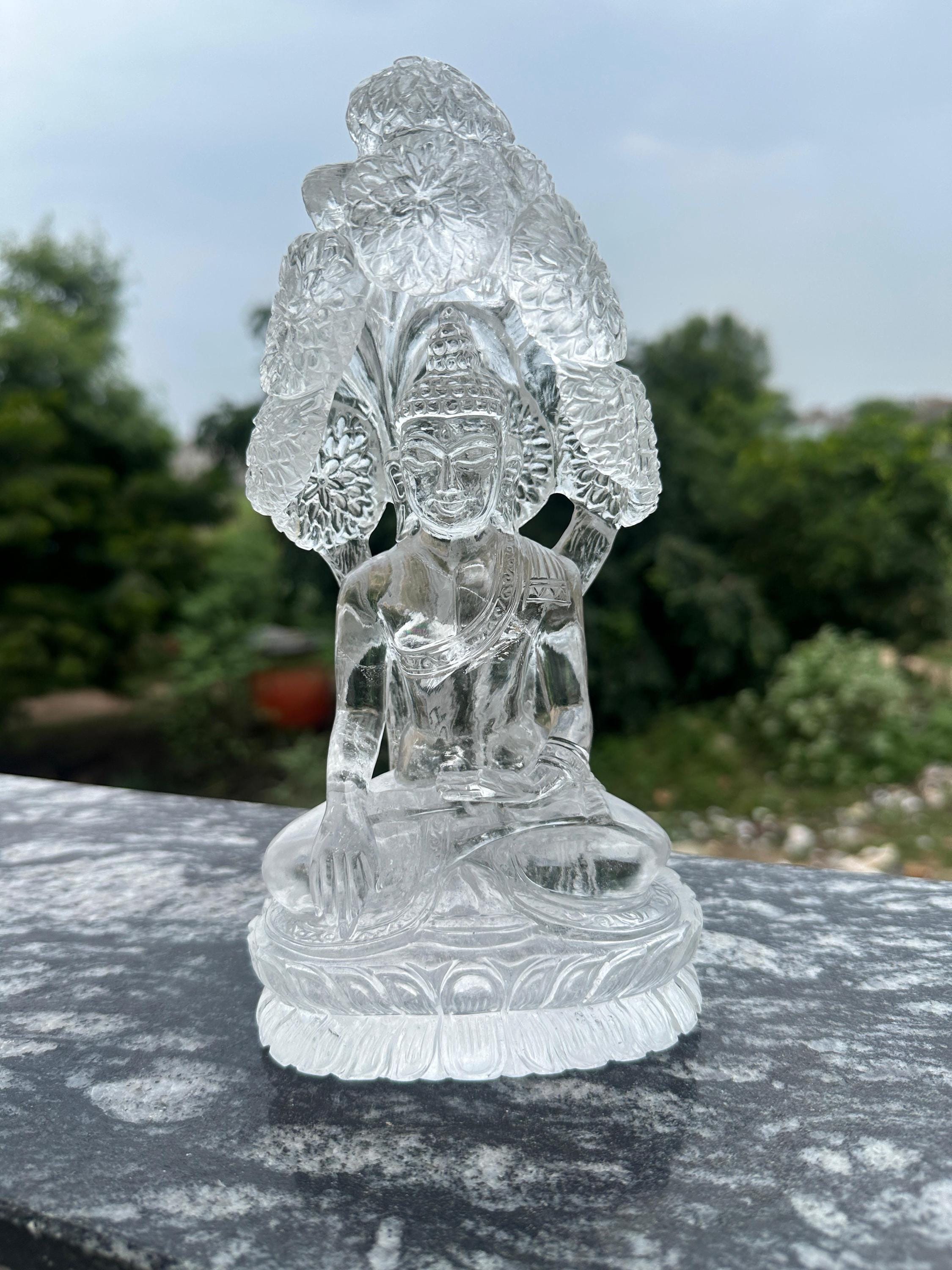 希少、天然ヒマラヤ仏像彫刻、水晶仏像、水晶彫刻、石の彫刻、天然石