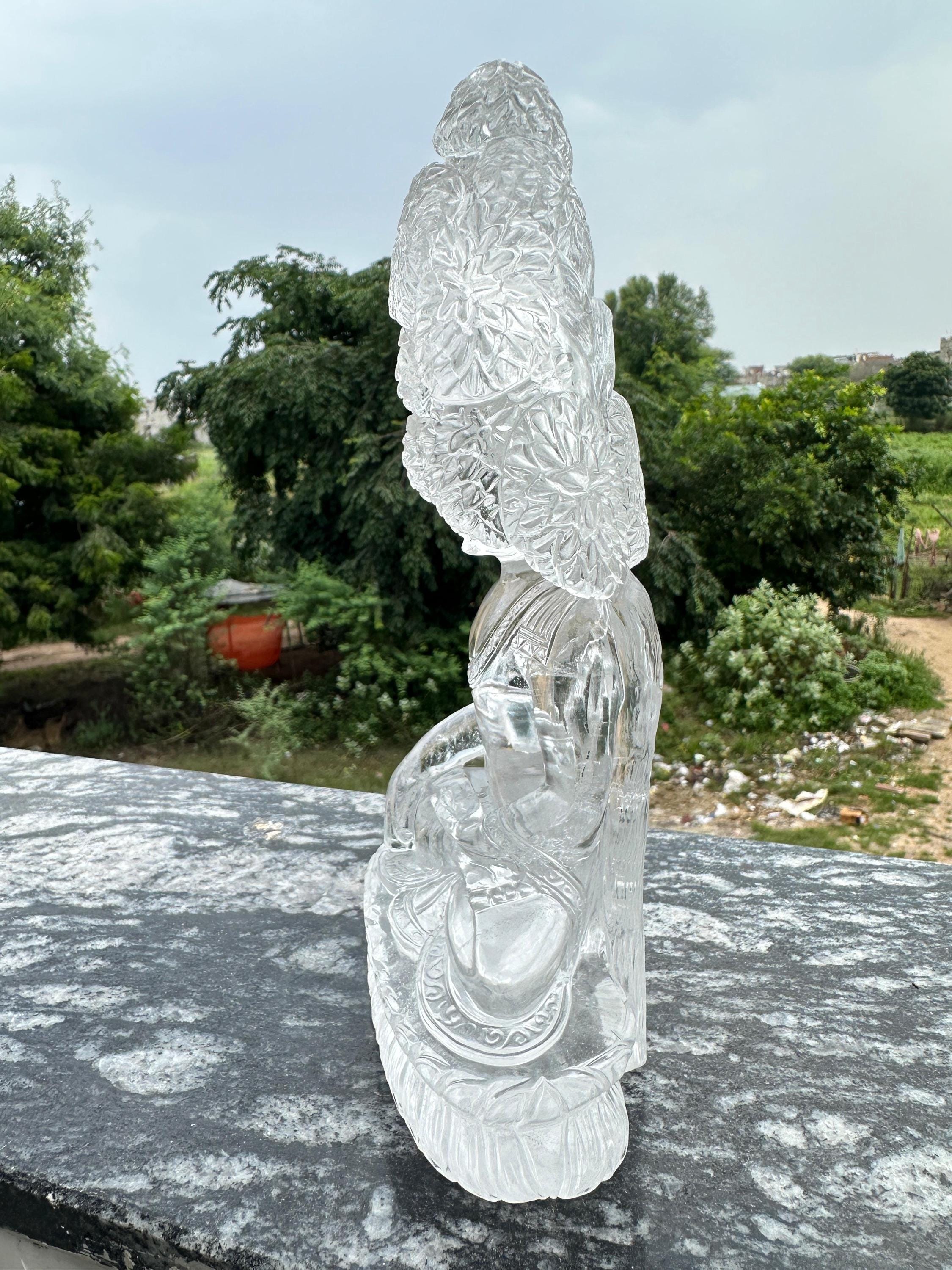 希少、天然ヒマラヤ仏像彫刻、水晶仏像、水晶彫刻、石の彫刻、天然石