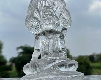 希少、天然ヒマラヤ仏像彫刻、水晶仏像、水晶彫刻、石の彫刻、天然石