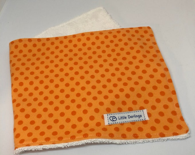 Baby burp cloths - flannel backed towel for feeding baby, dribble catcher.