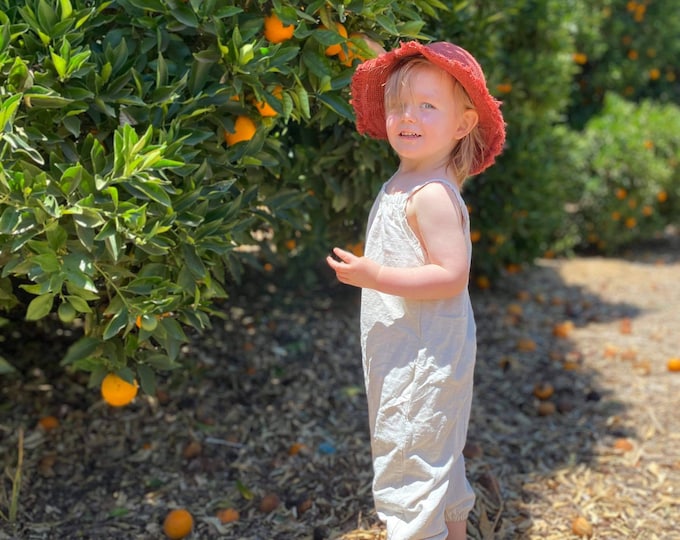 Childs Romper - Linen full length Romper