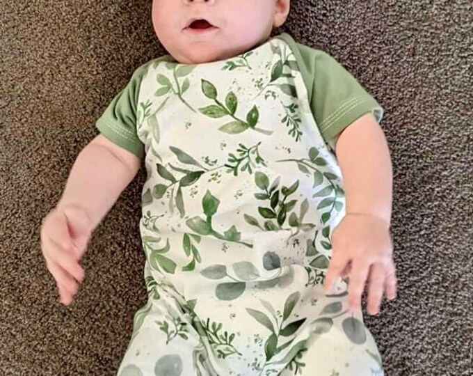 Baby Romper - Short Raglan Sleeve Romper knit fabric Size 6-9 Months