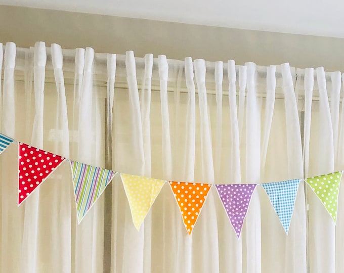 Decorative Bunting for parties, children's rooms, home decorating, celebrations.