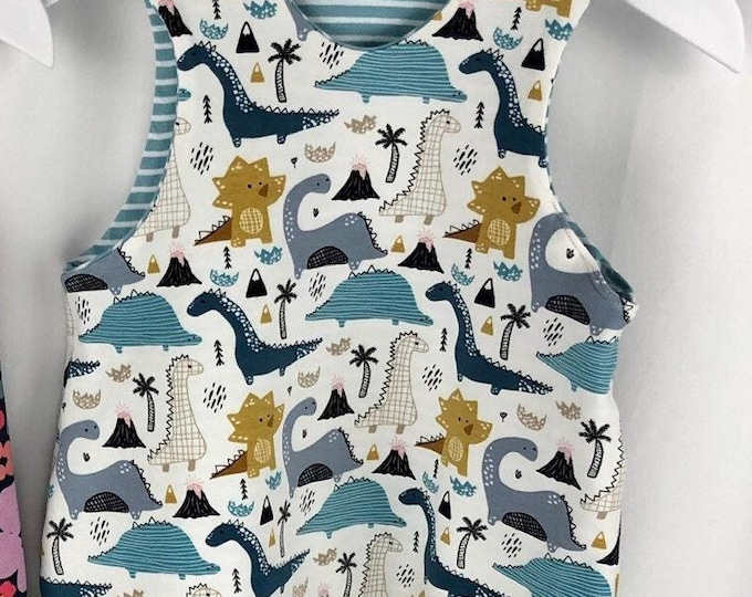 Baby Romper, fully lined, reversible in comfortable cotton knit fabric