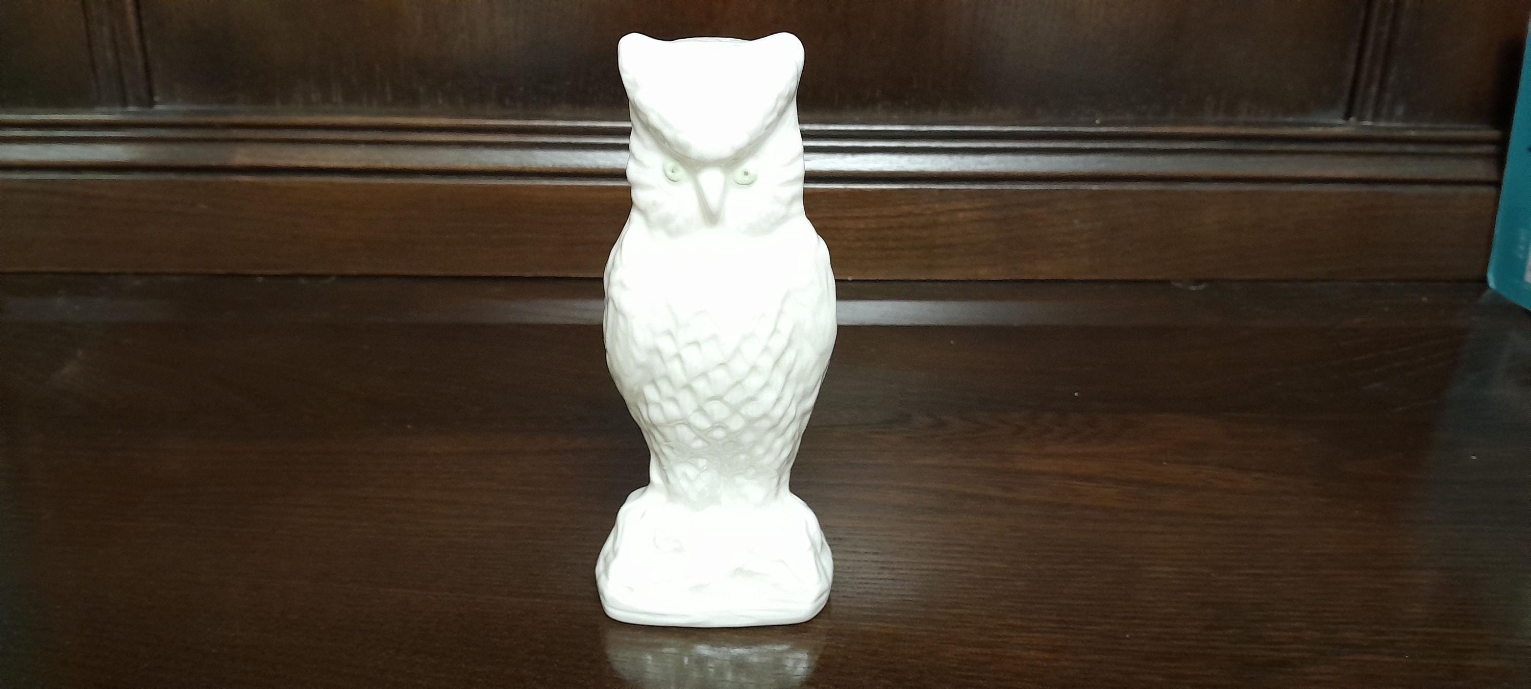 Vintage Belleek Owl. Blue Stamp, 8th Mark.