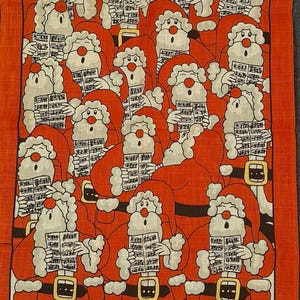 Vintage Irish Linen  Christmas Choir by Ulster Weavers No3483. Made in Ireland.