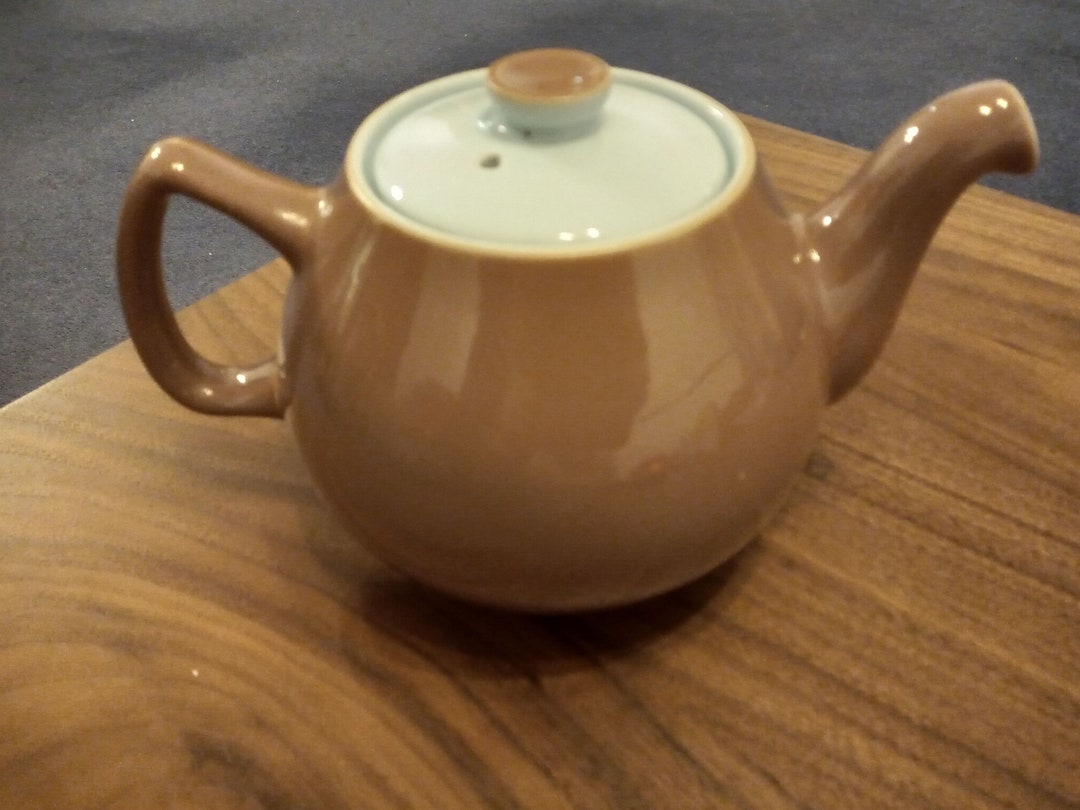 Vintage Denby Mocha and Blue Ceramic Teapot. Langley Mill Etsy