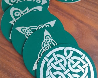 Celtic Leather Mats/Coasters.