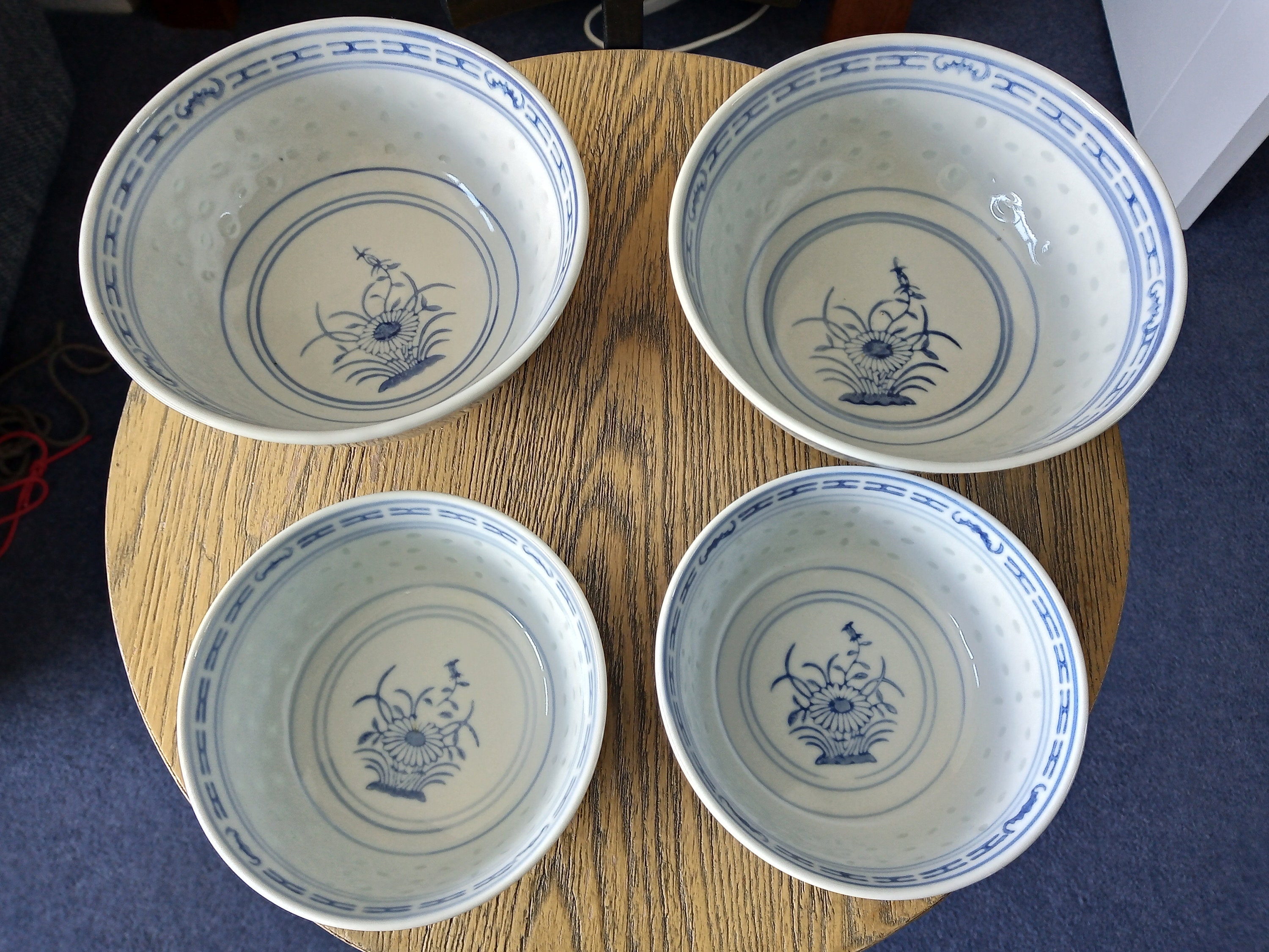 Chinese Jingdezhen Linglong Porcelain Blue Rice Grain - Etsy Sweden