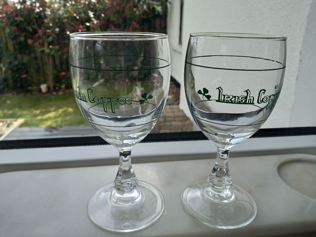 Vintage Irish Coffee Glasses. Pair of Retro Glasses. Etsy
