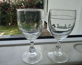 Vintage Irish Coffee Glasses. Pair of  Retro Glasses.