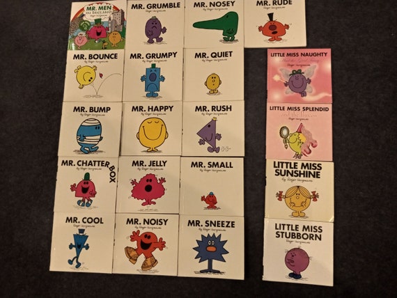 Large Selection of Vintage Mr Men and Little Miss Books by Rodger Hargreaves. Sold Separately.