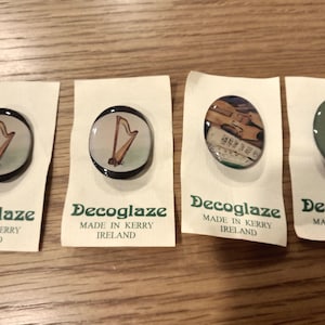 A Selection Irish Brooches, Decoglaze Brooches. Made in Kerry, Ireland.