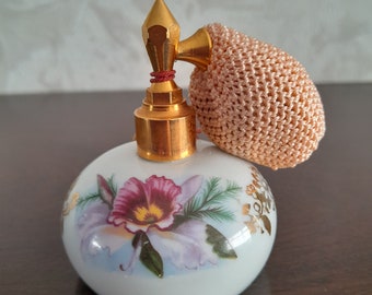 Vintage Limoges Perfume Atomizer, French Limoges Atomist Perfume Bottle. Unused.