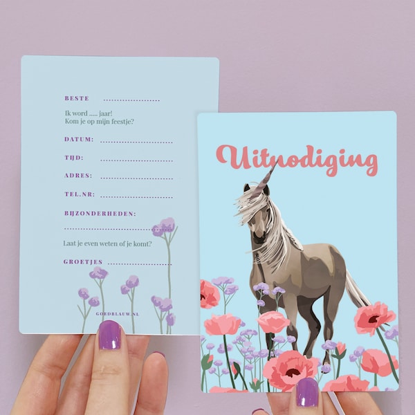 Invitation Children's Party Unicorn