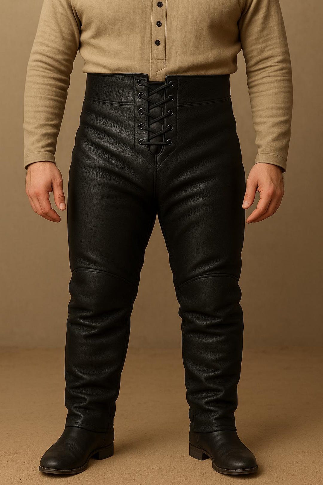 Men s Medieval Leather Pants Handmade Black Renaissance Trousers With men-s-medieval-leather-pants-handmade-black-renaissance-trousers-with