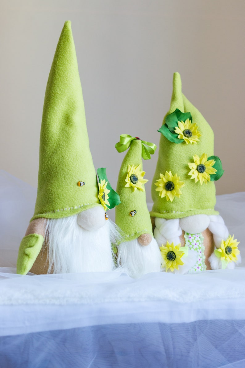 Summer gnome sunflower decor big stuffed gnomes hygge tomte | Etsy