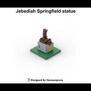 Digital instruction PDF - MOC SIMPSON Statue de Jebediah Springfield