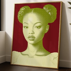 African american art, Black Girl Magic, Living Room Wall Art, large wall art