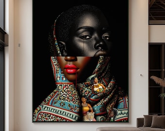 black art canvas wall art | African American wall art | African wall art