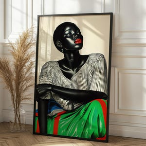 Mid Century Afrocentric Wall Art | black art | Unique art | African art