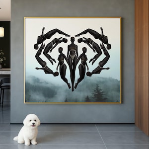 Neutral African Wall Art, Abstract Black Art Print, Afrocentric Home Decor