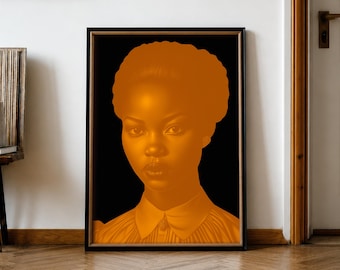 black woman art print | african american wall art | african wall art | african art | black art canvas wall art
