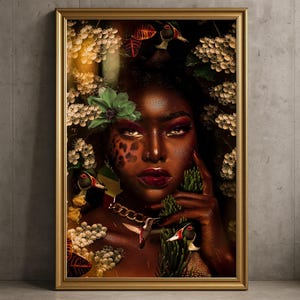 Resilencia: African American Wall Art Print, Neutral Black Art Poster, Afrocentric Modern Decor